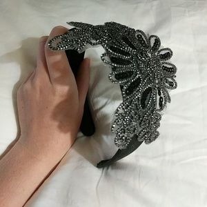 Black beaded headband